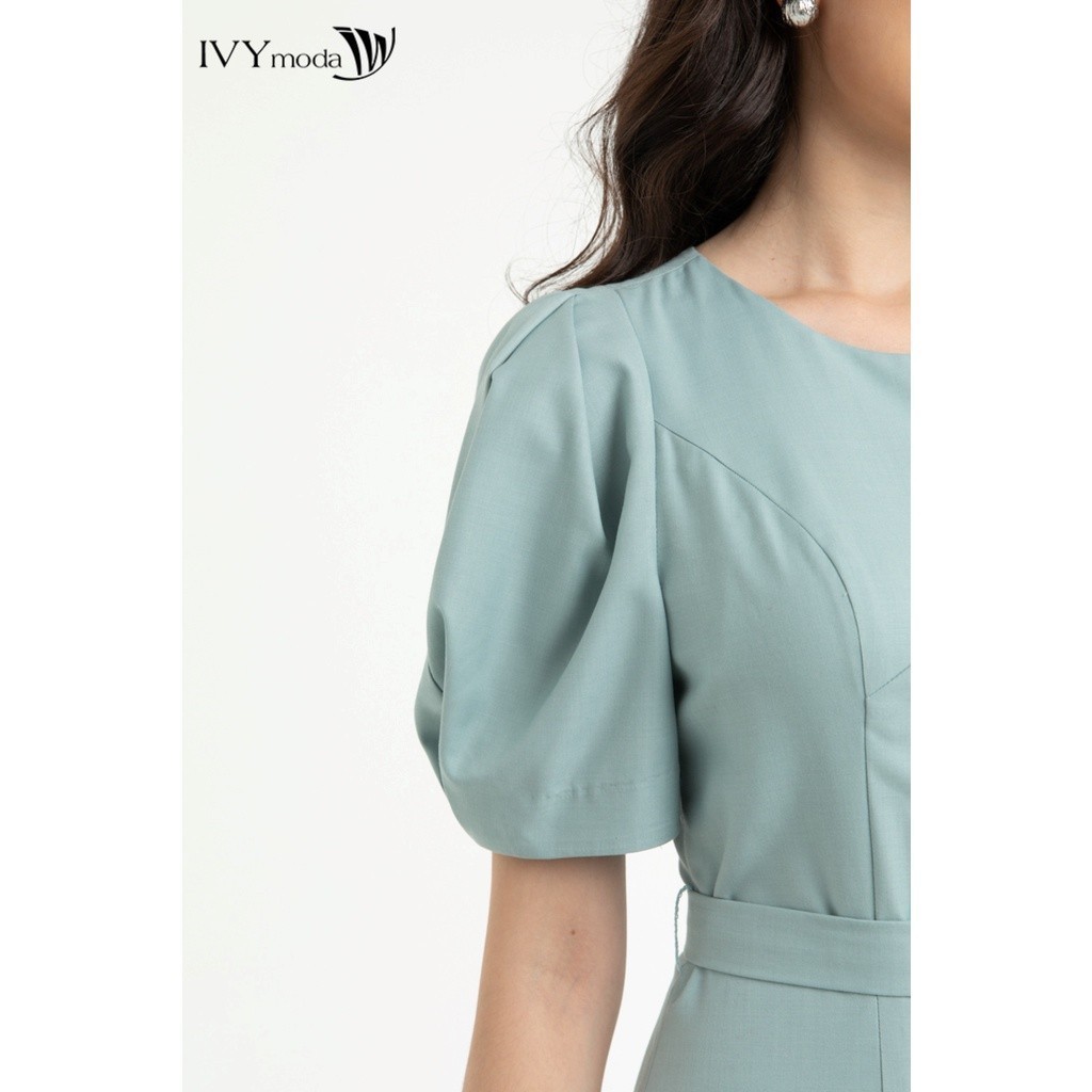 Ảnh Đầm xòe hạ eo xếp ly nữ IVY moda MS 48M7565 4