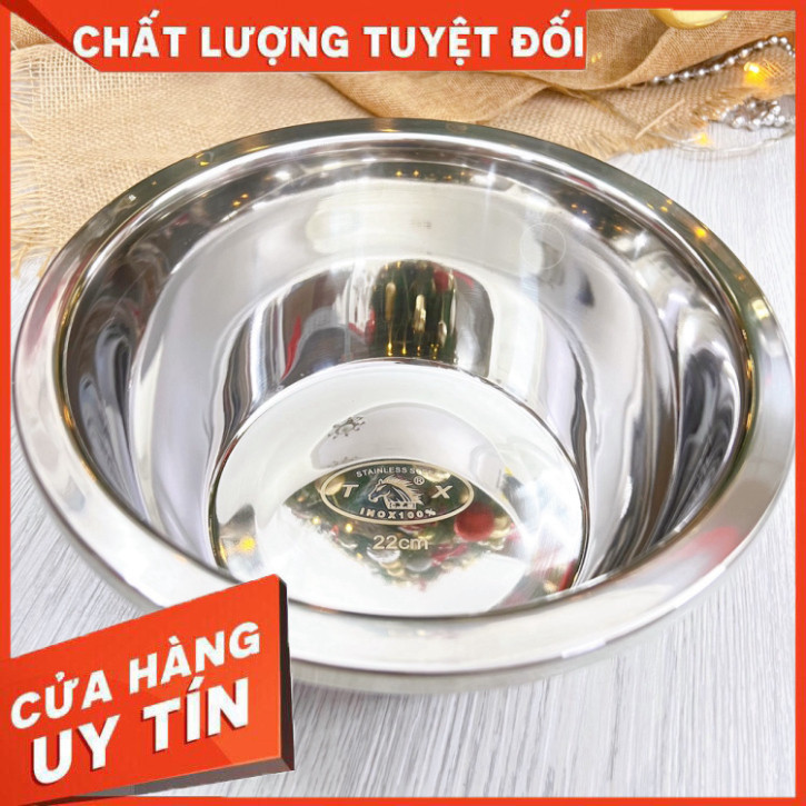 Thau inox 304, Thau Trộn Inox Siêu Dày ,Cao Cấp, An Toan Cho Sức Khỏe ...