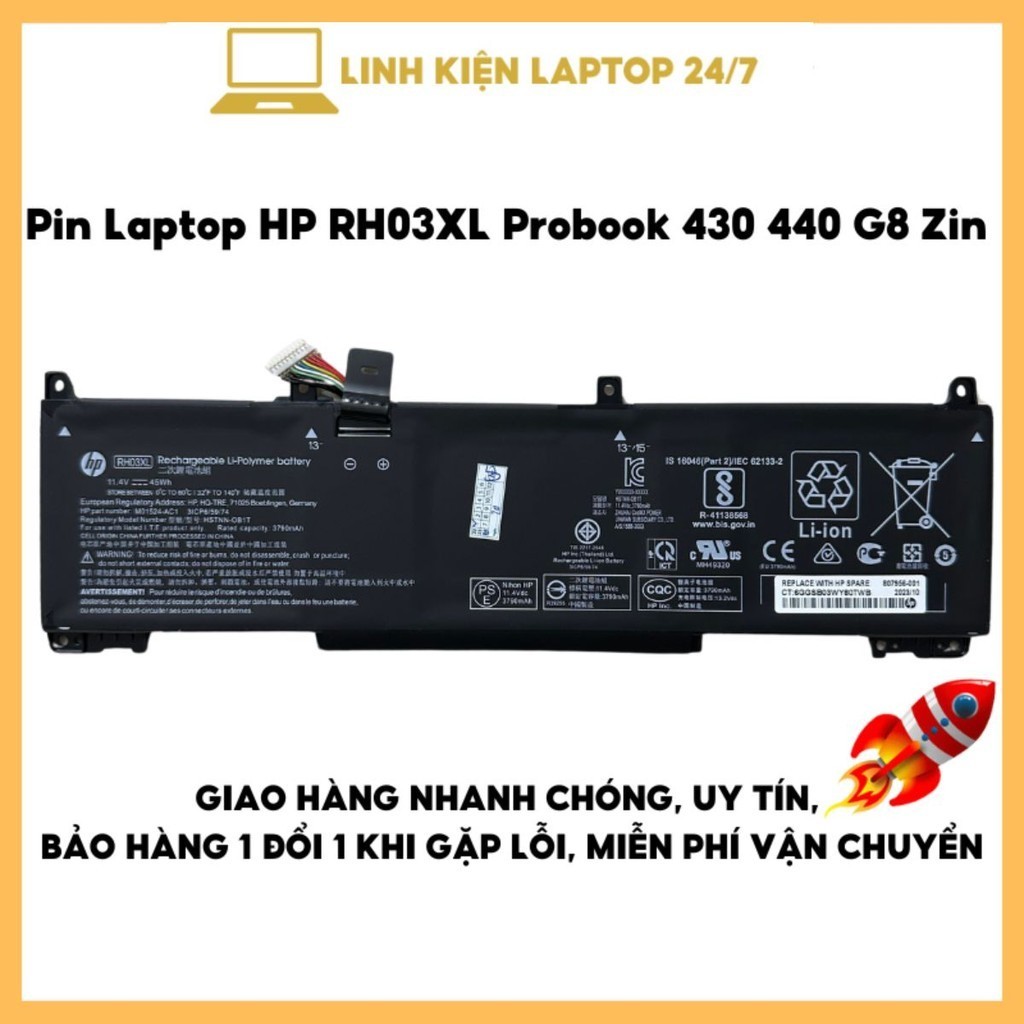 BATERIA PARA HP RH03XL 45Wh 11.4V 3 CELDAS G8 430 440 450 630 640 650 INT – | Obtén los