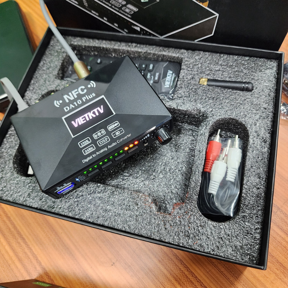 Bộ giải mã âm thanh VietKTV DA10 Plus  - Hàng Chính Hãng  Có NFC 1 chạm để kết nối