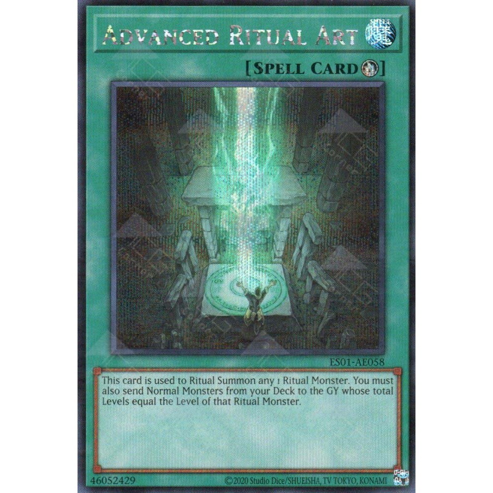 [ Bài Yugioh Chính Hãng ] ES01-AE058 Advanced Ritual Art - Secret Rare ...