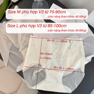 COMBO 10 Quần lót nữ su tàng hình cạp cao - Quần lót lụa cao cấp hoa tulip đáy dán kháng khuẩn