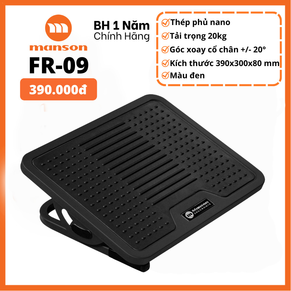 Ghế Gác Chân Công Thái Học Thép Cường Lực Cao Cấp Manson FR-09 FR-08