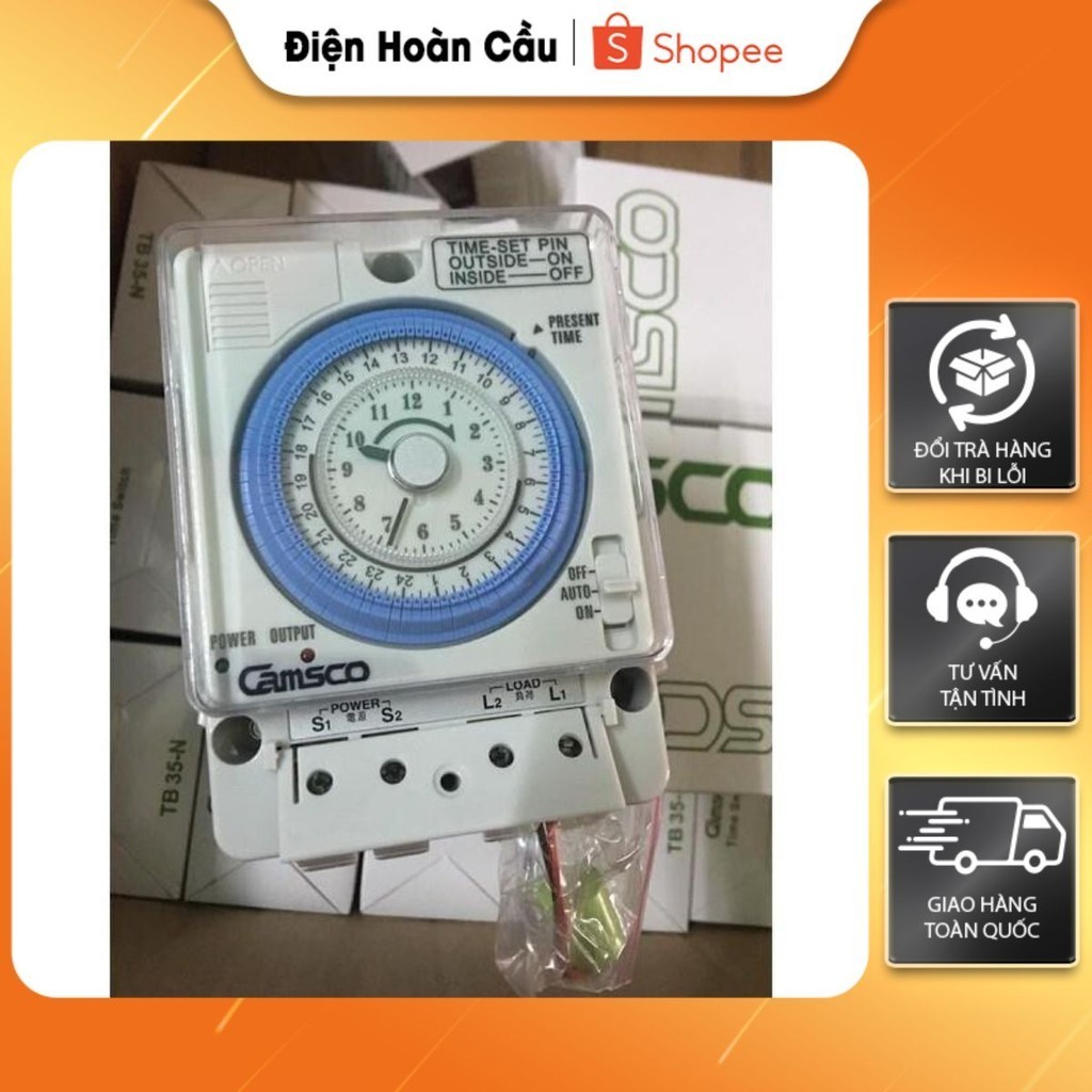 Bộ hẹn giờ 24 giờ Timer 24h Camsco TB35-N đa năng | Shopee Việt Nam