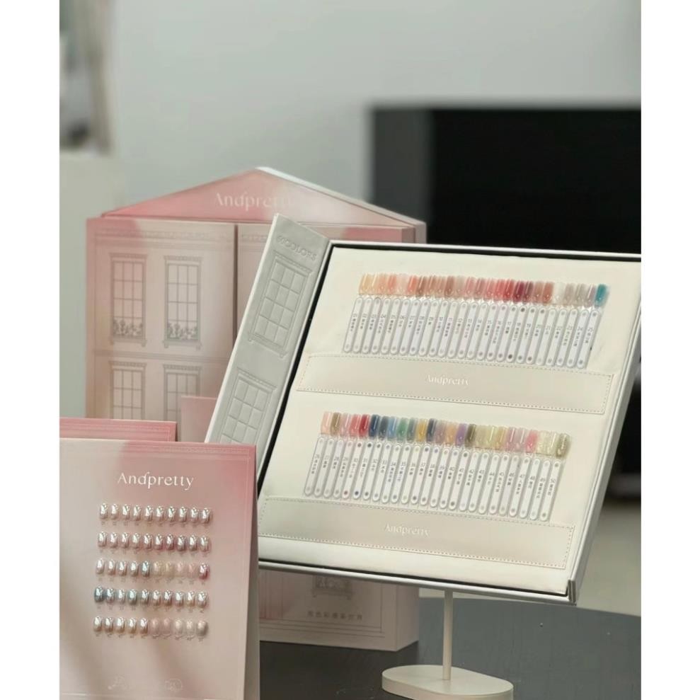 sơn thạch đục andpretty, sơn thạch cao cấp tặng 3 bảng màu  sơn gel trang trí móng cao cấp.