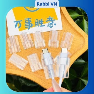 [Combo 10c] Phụ kiện bảo vệ 2 đầu cáp sạc cho iphone đơn giản chống đứt gãy  RABBI