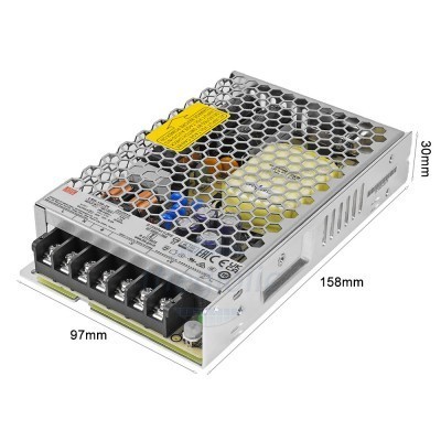 Meanwell RS-150-24 Alimentation 156W 24V 6.5A - Alimentation Industrielle AC/DC, Entrée 88-264VAC Alimentation 150W