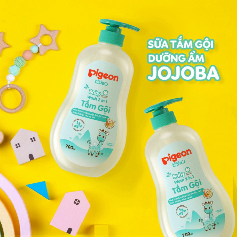 Sữa Tắm Gội Trẻ Em Toàn Thân Pigeon Cho Bé 2in1 700ml An Toàn Thơm Dịu Nhẹ