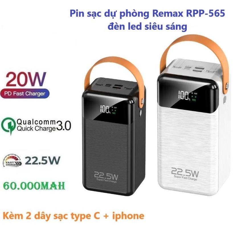 Pin Dự Phòng Sạc Nhanh 22.5W REMAX RPP-565 60.000mah. Bảo Hành 6 Tháng ...