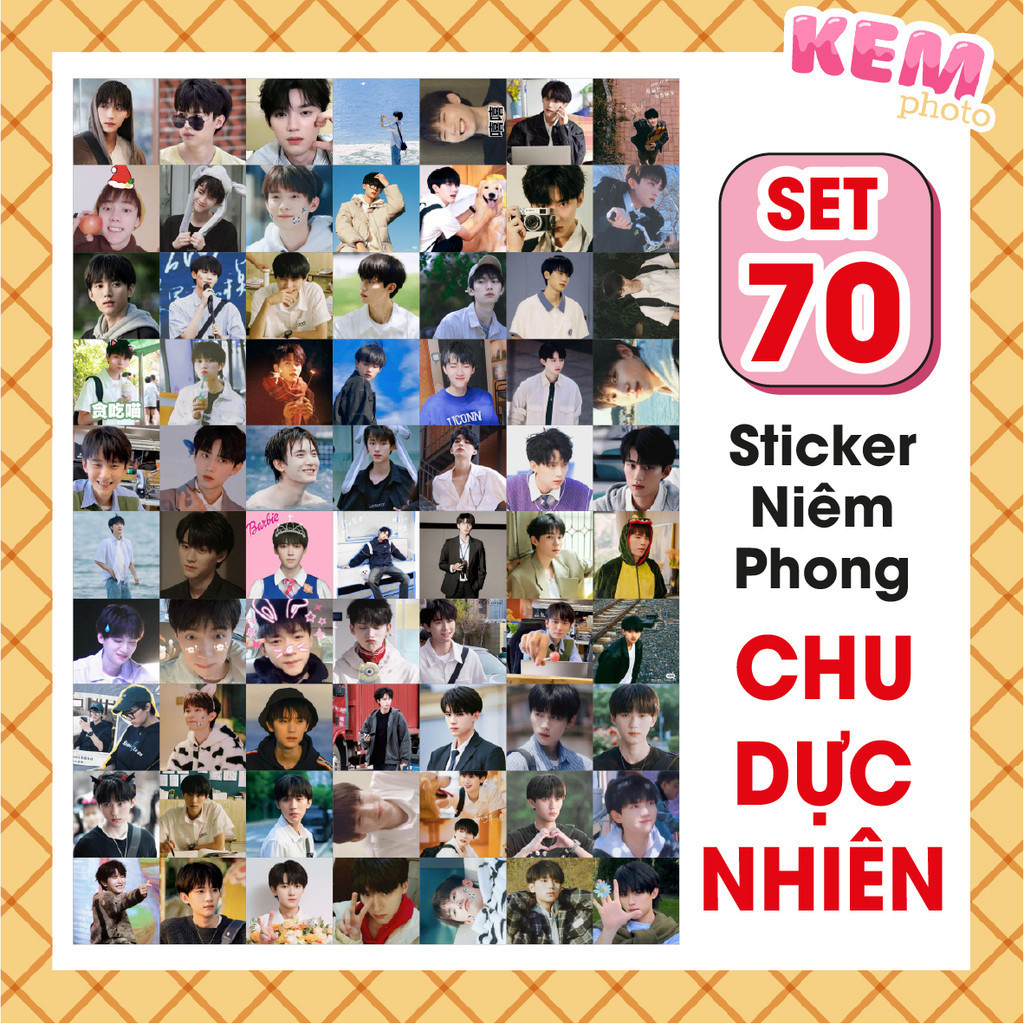 SET 70 sticker niêm phong ZHOUYIRAN - CHU DỰC NHIÊN - Trương Lục Nhượng ...