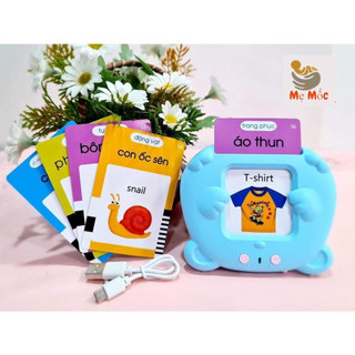 Máy Đọc Thẻ Tiếng Anh Tiếng Việt Cho Bé PoPi Shop Máy Đọc Thẻ Flashcard Song Ngữ Anh Việt 224 Từ Vựng, Mdta, Qc