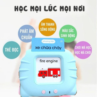 Máy Đọc Thẻ Tiếng Anh Tiếng Việt Cho Bé PoPi Shop Máy Đọc Thẻ Flashcard Song Ngữ Anh Việt 224 Từ Vựng, Mdta, Qc