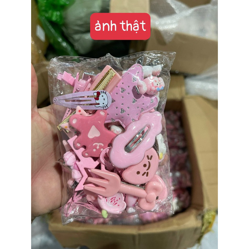 KẸP TÓC XINH CHO BÉ - Cặp, Kẹp Tóc 50 Chi Tiết Mix Hình Cho Bé Siêu Xinh