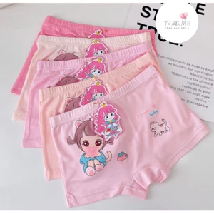 Combo 10 Quần Lót Bé Gái Cotton Co Giãn 4 Chiều Quần Đùi Mềm Mại Size 9 Đến 33kg Che Tên