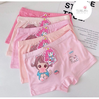 Combo 10 Quần Lót Bé Gái Cotton Co Giãn 4 Chiều Quần Đùi Mềm Mại Size 9 Đến 33kg Che Tên