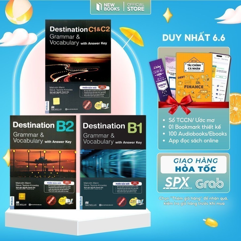Ảnh Bộ Sách Giáo Trình Destination Grammar & Vocabulary B1, B2, C1&C2 - Có Đáp Án Đi Kèm Luyện Thi FCE 1