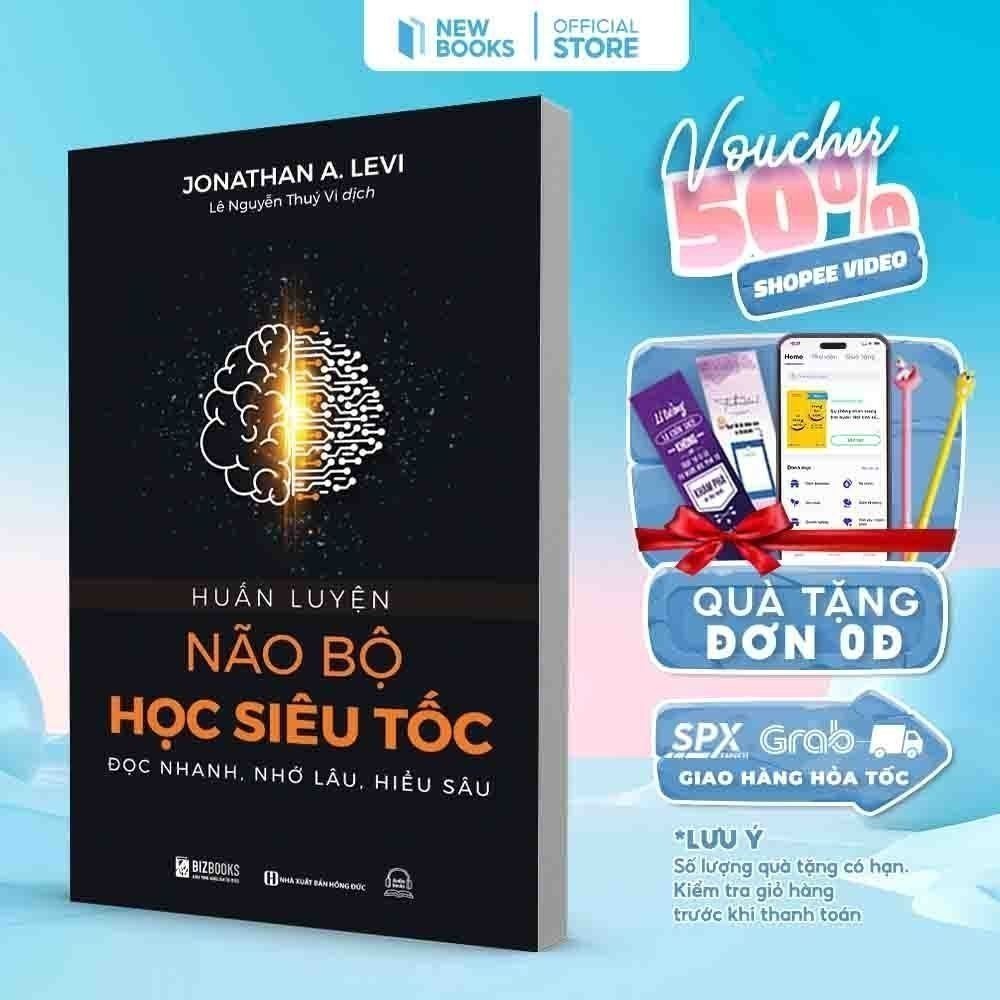 Ảnh Sách Huấn Luyện Não Bộ Học Siêu Tốc: Đọc Nhanh, Nhớ Lâu, Hiểu Sâu Phát triển bản thân Tác Giả Jonathan A. Levi Bizbooks 1