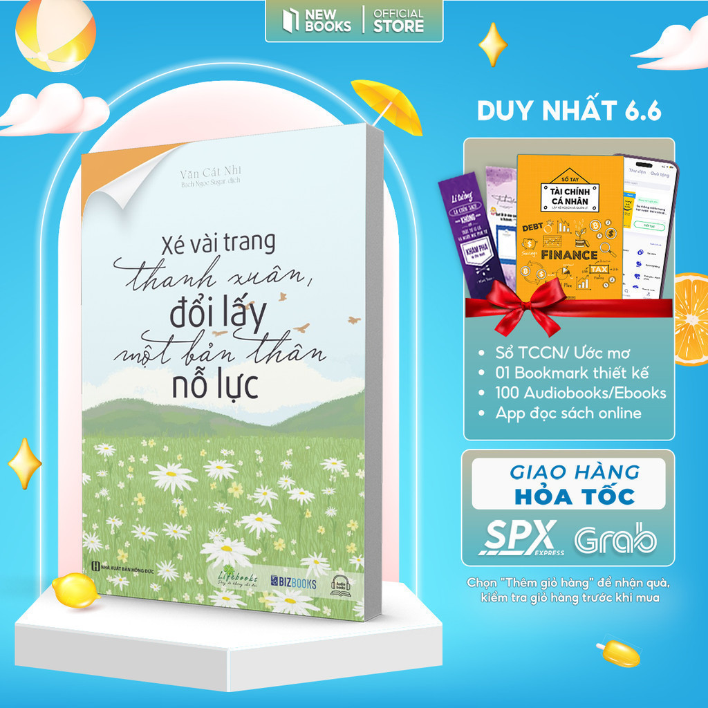 Ảnh Sách Xé Vài Trang Thanh Xuân, Đổi Lấy Một Bản Thân Nỗ Lực Phát triển bản thân Tác Giả Văn Cát Nhi Bizbooks 1