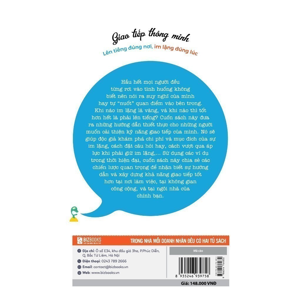 Ảnh Sách Giao Tiếp Thông Minh - Lên Tiếng Đúng Nơi, Im Lặng Đúng Lúc Tiếng Anh Tác Giả Michael D. Sedler Bizbooks 2
