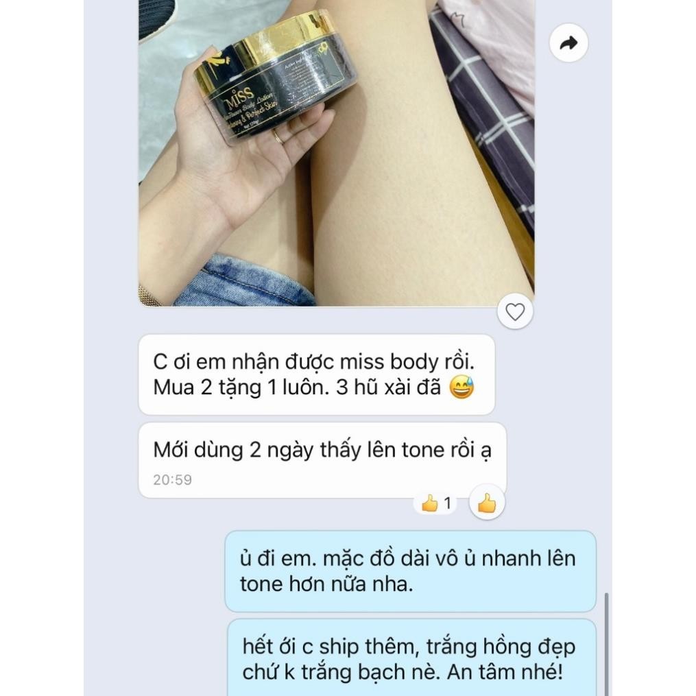 [MUA 2 TẶNG 1] Kem Body Miss Thái Lan hàng xách tay trắng bật tone hồng hào quyến rũ 170gr (có tem bảo hành và tem phụ)