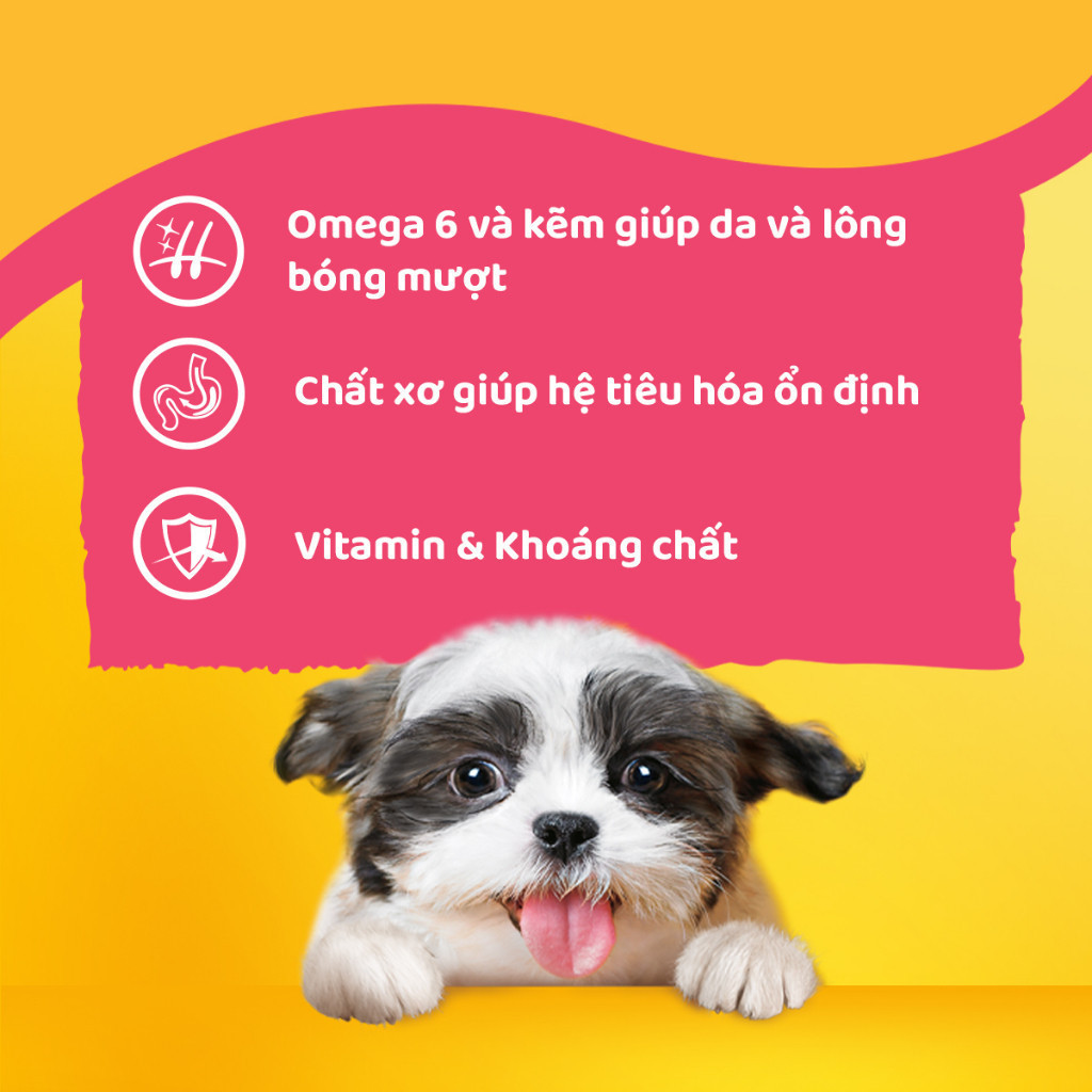 Ảnh Thức Ăn Cho Chó Con Dạng Sốt PEDIGREE NutriDefence - Vị Bò, Trứng và Rau (80g, 12 Gói) 4