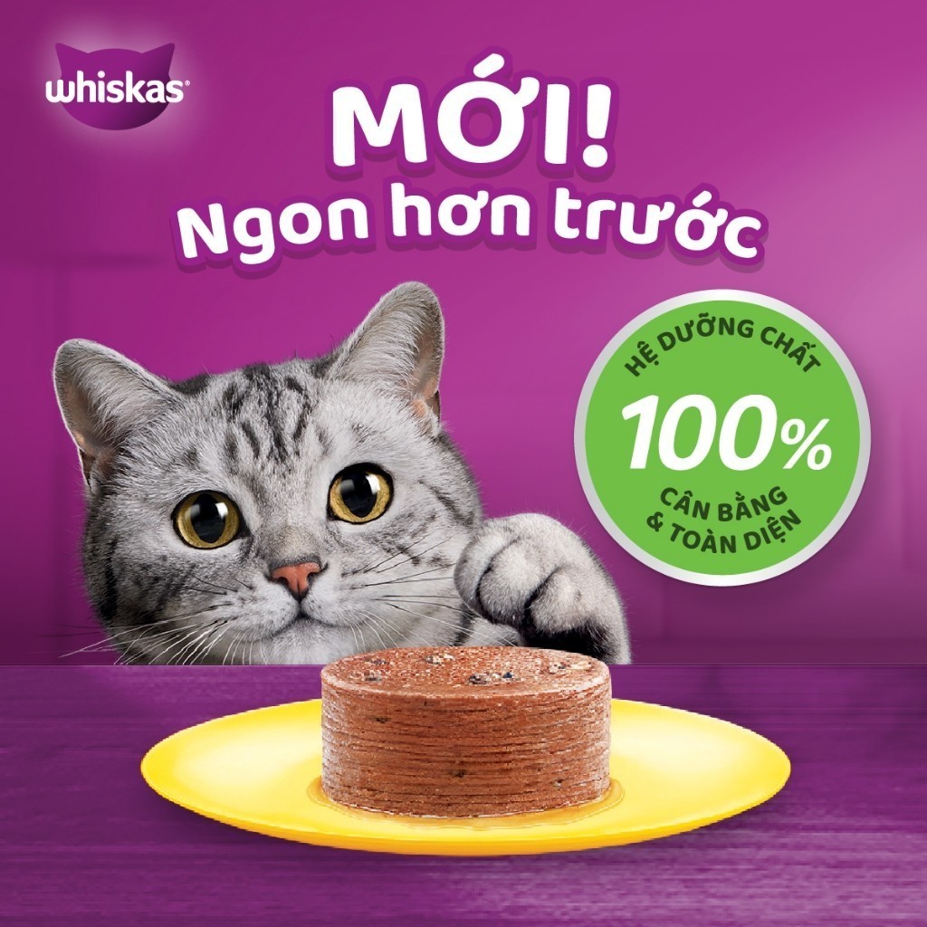 Ảnh WHISKAS Thức Ăn Cho Mèo Trưởng Thành Dạng Pate 400G (dạng lon) 1