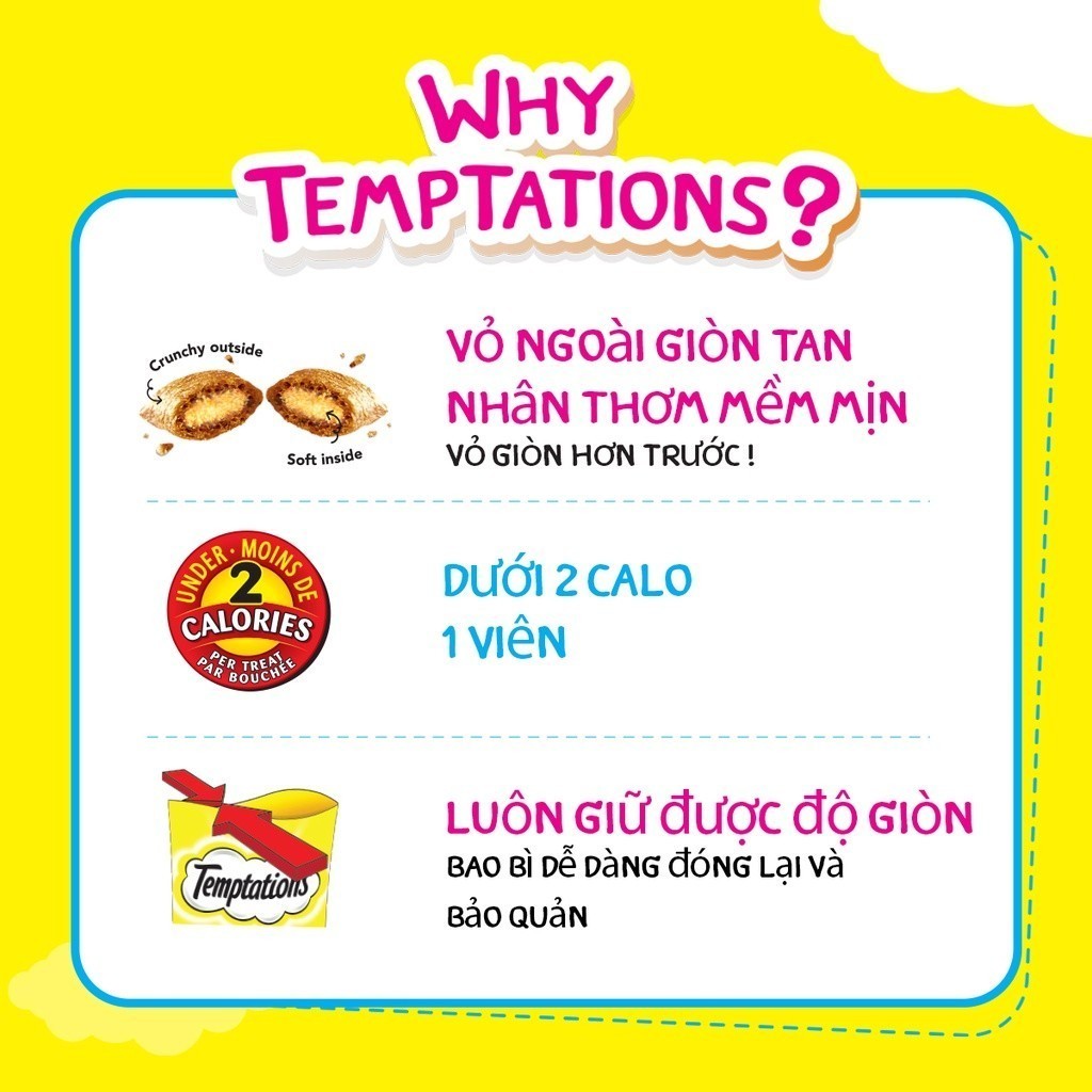 Ảnh Bánh thưởng cho mèo Temptations vị cá ngừ 1