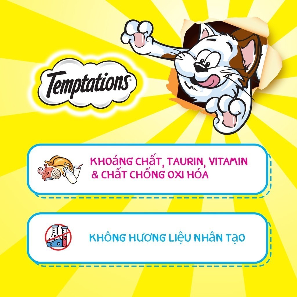 Ảnh Bánh thưởng cho mèo Temptations vị cá ngừ 2