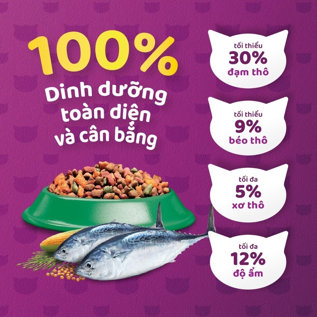 Ảnh Thức ăn dạng hạt khô cho mèo lớn WHISKAS - 1.2 kg 4