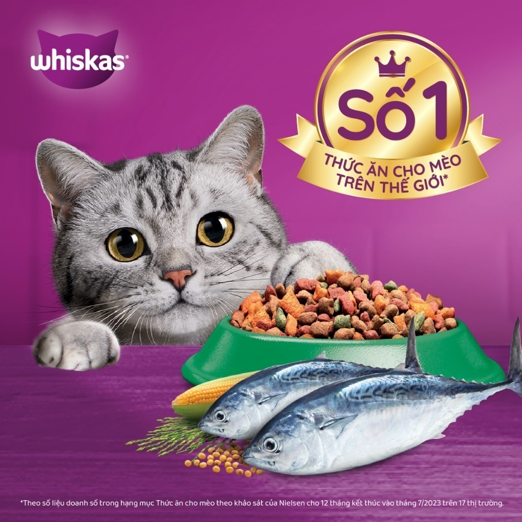 Ảnh Thức ăn dạng hạt khô cho mèo lớn WHISKAS - 1.2 kg 1