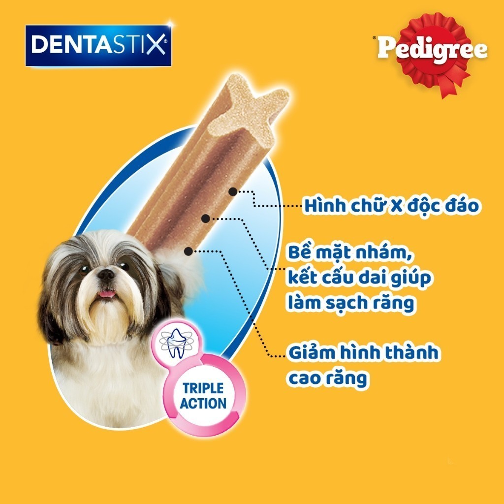 Ảnh Bộ 3 bánh xương chó nhỏ Pedigree Dentastix 75g 1