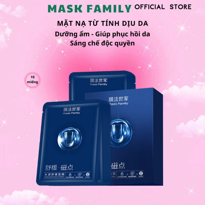 Mặt Nạ Mask Family cung cấp dưỡng chất, tăng cường độ phục hồi da, giúp da tắng sáng 25ml ×10 miếng
