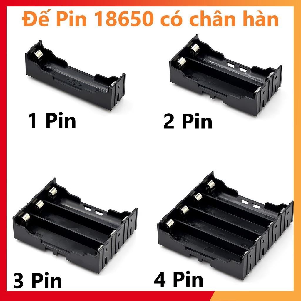 Đế 1 Pin, 2 Pin, 3 Pin, 4 Pin 18650 có chân hàn | Shopee Việt Nam