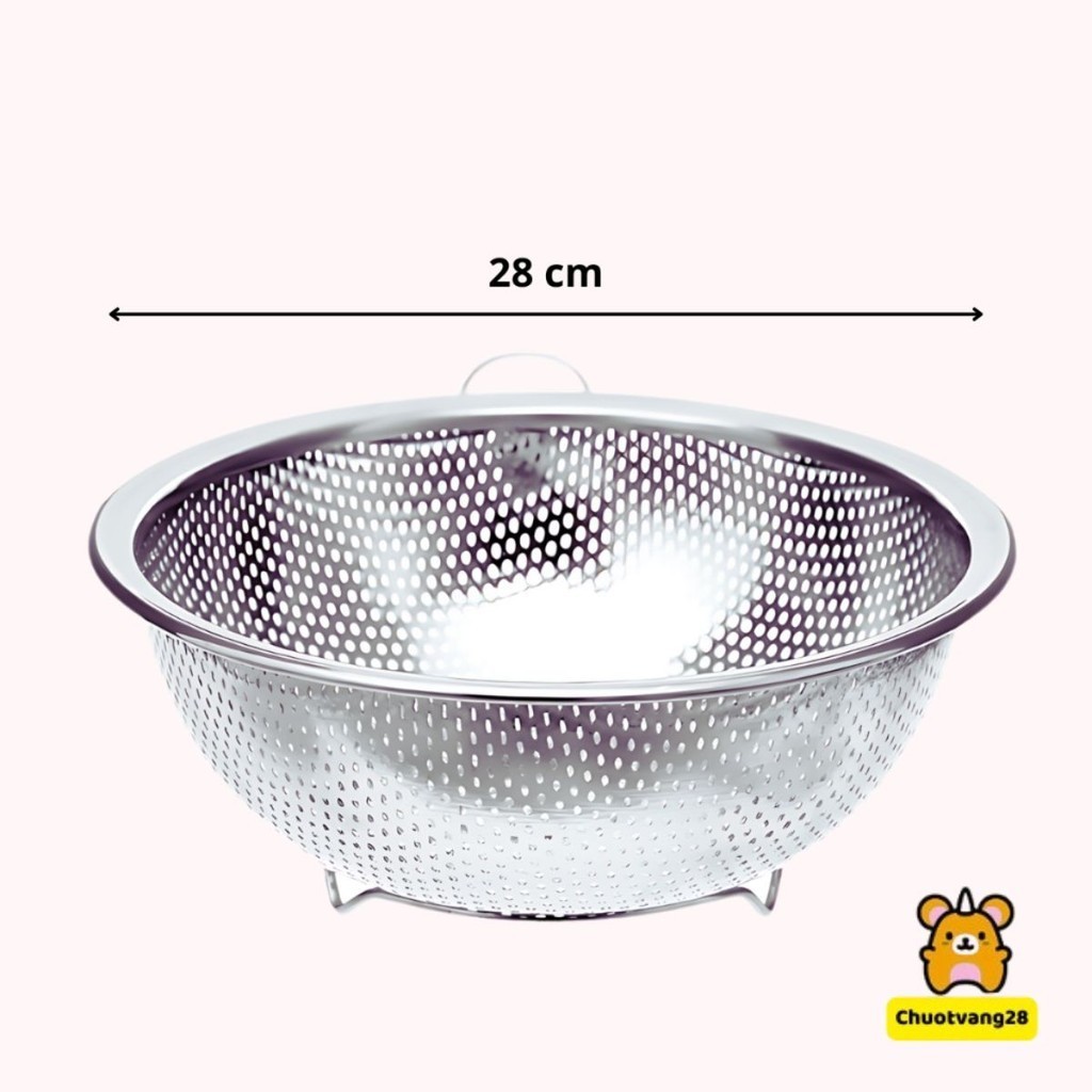 Rổ inox đa năng có chân đế thoát nước phù hợp siêu bền