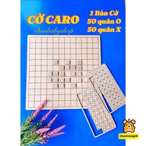 Bộ cờ caro sản phẩm hỗ trợ trẻ phát triển tư duy khả năng ghi nhớ và nhận biết, cờ caro gỗ