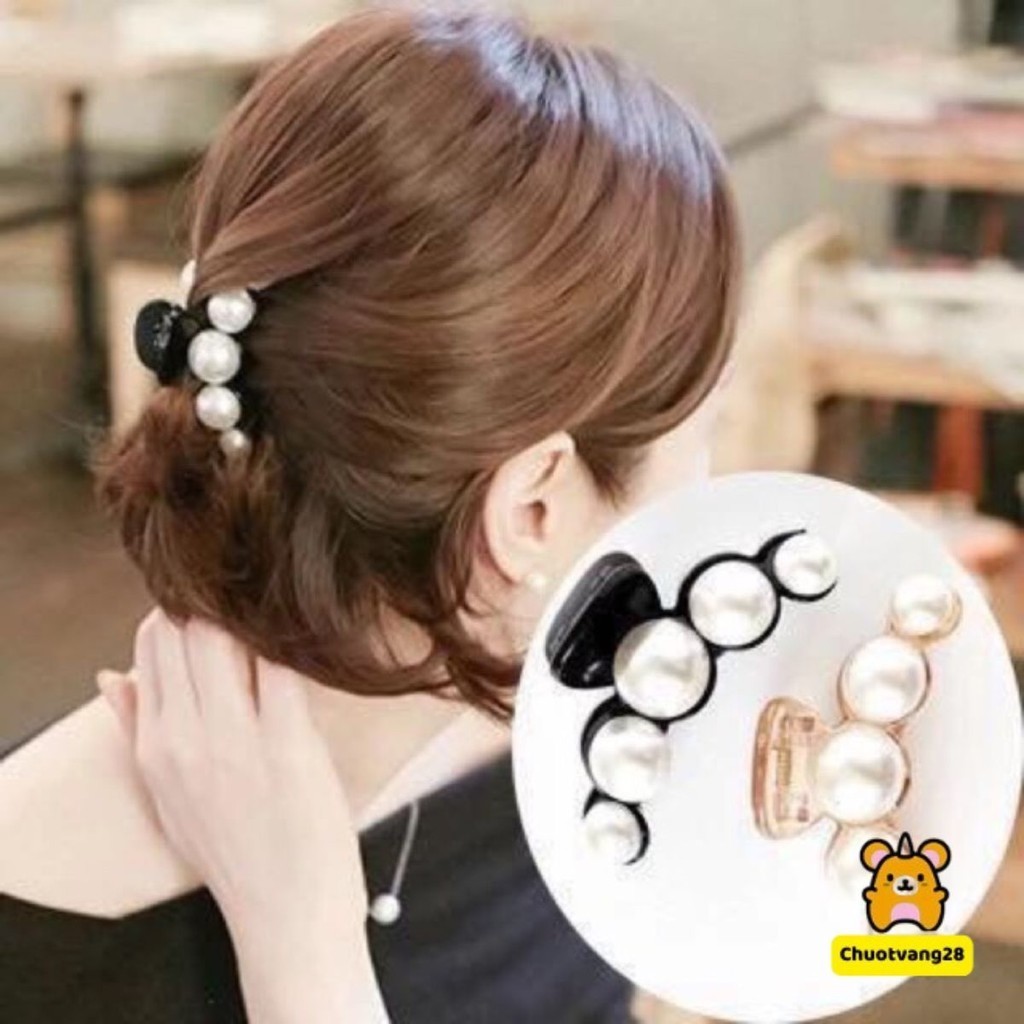 Kẹp tóc Ngọc Trai Hàn Quốc - Ngọc Trai Nhân Tạo