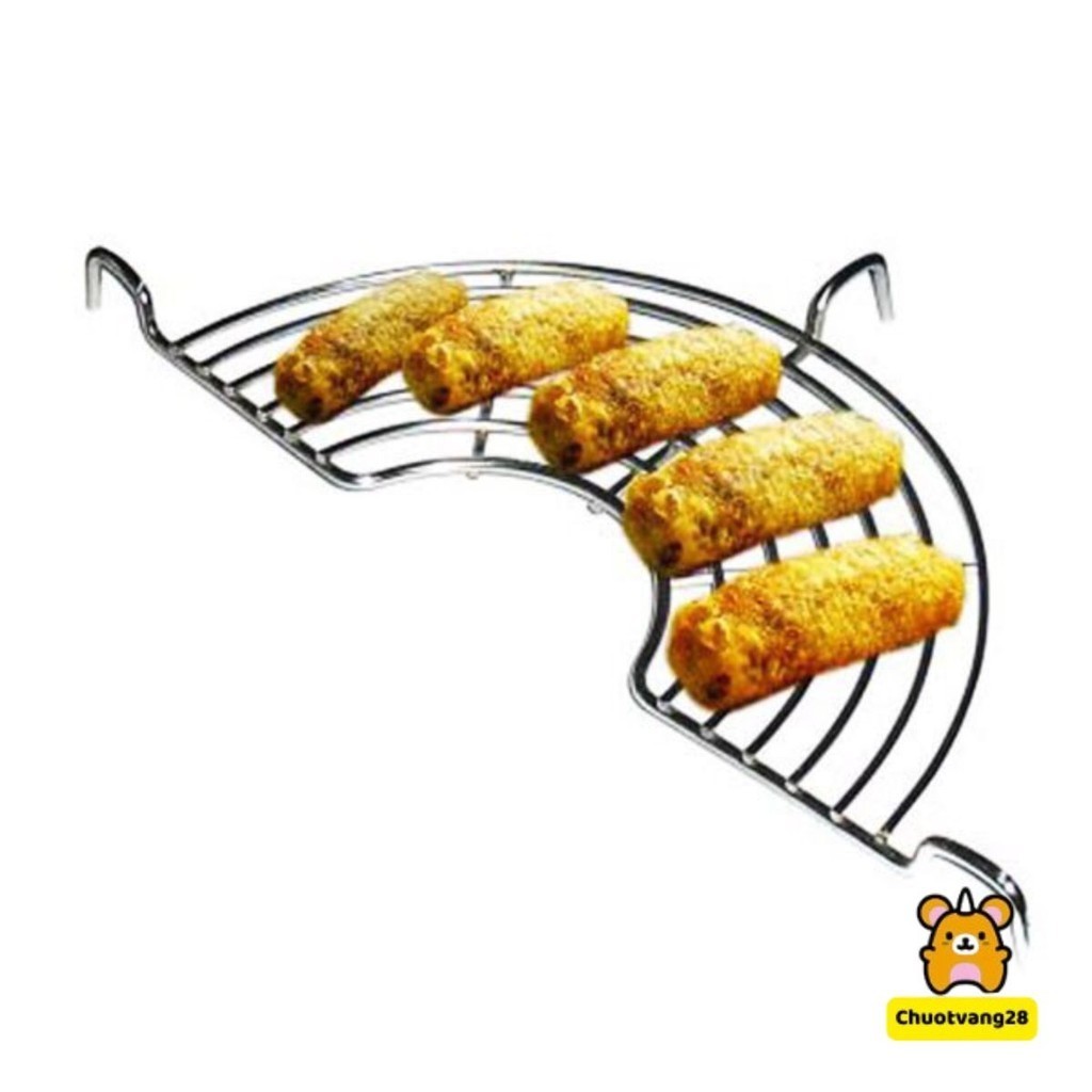 Vỉ gác chảo chiên rán dầu mỡ bằng inox 304 loại dày tiện dụng