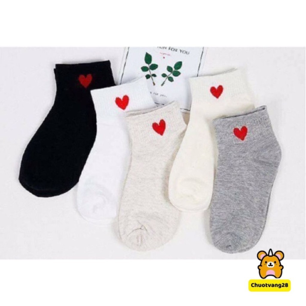 Set 10 đôi tất hình tim siêu đẹp