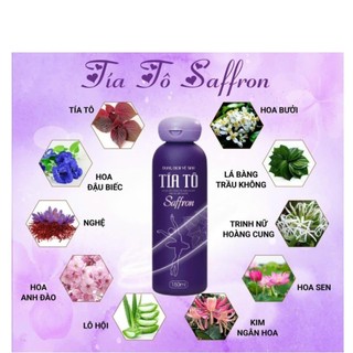 Dung dịch vệ sinh phụ nữ Tía Tô Saffron 150ml hết khí hư nấm ngứa mùi hôi vùng kín phụ khoa TP05