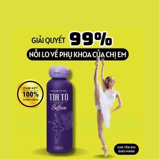 Dung dịch vệ sinh phụ nữ Tía Tô Saffron 150ml hết khí hư nấm ngứa mùi hôi vùng kín phụ khoa TP05