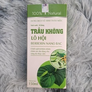 Dung dịch vệ sinh  thảo mộc Trầu không Lô hội Berberin Nano Bạc hỗ trợ dưỡng ẩm làm sạch TP10