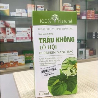 Dung dịch vệ sinh  thảo mộc Trầu không Lô hội Berberin Nano Bạc hỗ trợ dưỡng ẩm làm sạch TP10