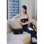Set áo 2 dây peplum và chân váy xoè chất liệu voan tơ dài tôn dáng nữ tính thanh lịch