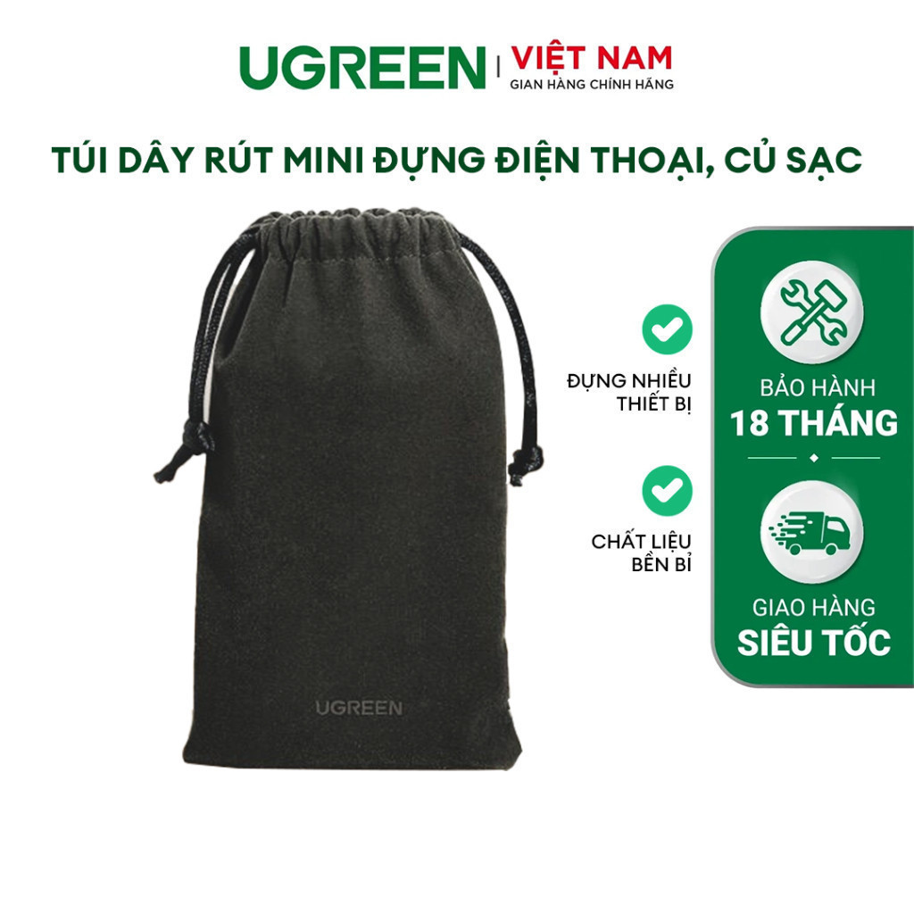 Túi dây rút Mini để điện thoại, củ sạc Ugreen 15108 | Đựng đa dạng ...