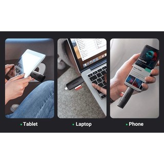 Đầu đọc thẻ SD TF chân cắm USB 3.0/USB Type C UGREEN CM304 OTG | Truyền tải dữ liệu nhanh chóng BH 18 Tháng 1 Đổi 1
