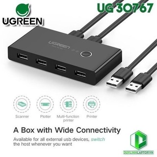 Bộ chia sẻ máy in USB 2.0 từ 4 thiết bị vào 2 máy tính UGREEN US216 30767 - Hàng phân phối chính hãng- Bảo hành 18 tháng