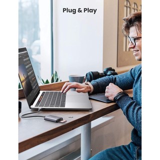 Đầu đọc thẻ SD/TF chuẩn USB 3.1 Type-C Ugreen 80888 vỏ nhôm cao cấp - Hàng phân phối chính hãng