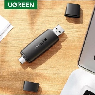 Đầu đọc thẻ nhớ SD/TF 2 trong 1 UGREEN 80191 USB-A & Type-C ​- Hàng chính hãng - Bảo hành 18 tháng