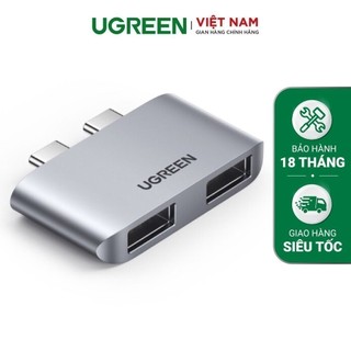Bộ chuyển đổi UGREEN CM413 2 cổng USB Type C sang 2 cổng USB 3.1 hỗ trợ cho Mac