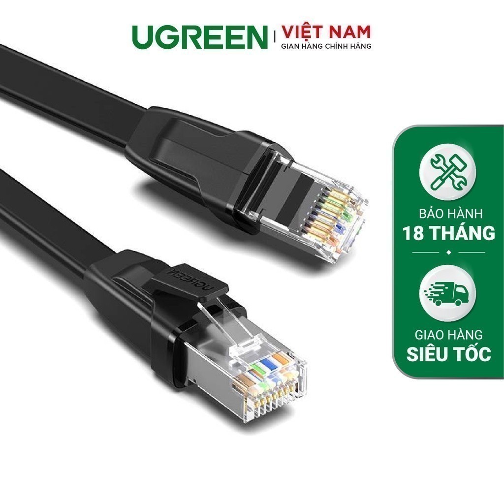 Cáp mạng RJ45 Cat 8 hỗ trợ truyền dữ liệu 40Gbps dài 0.5-5m UGREEN ...